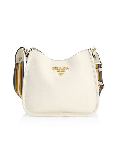 prada small daino leather hobo bag|prada adjustable shoulder.